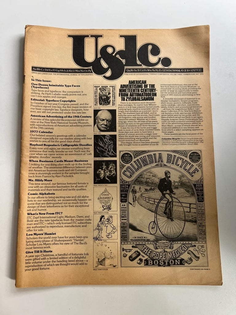 U & lc (Upper and Lower Case) December 1976