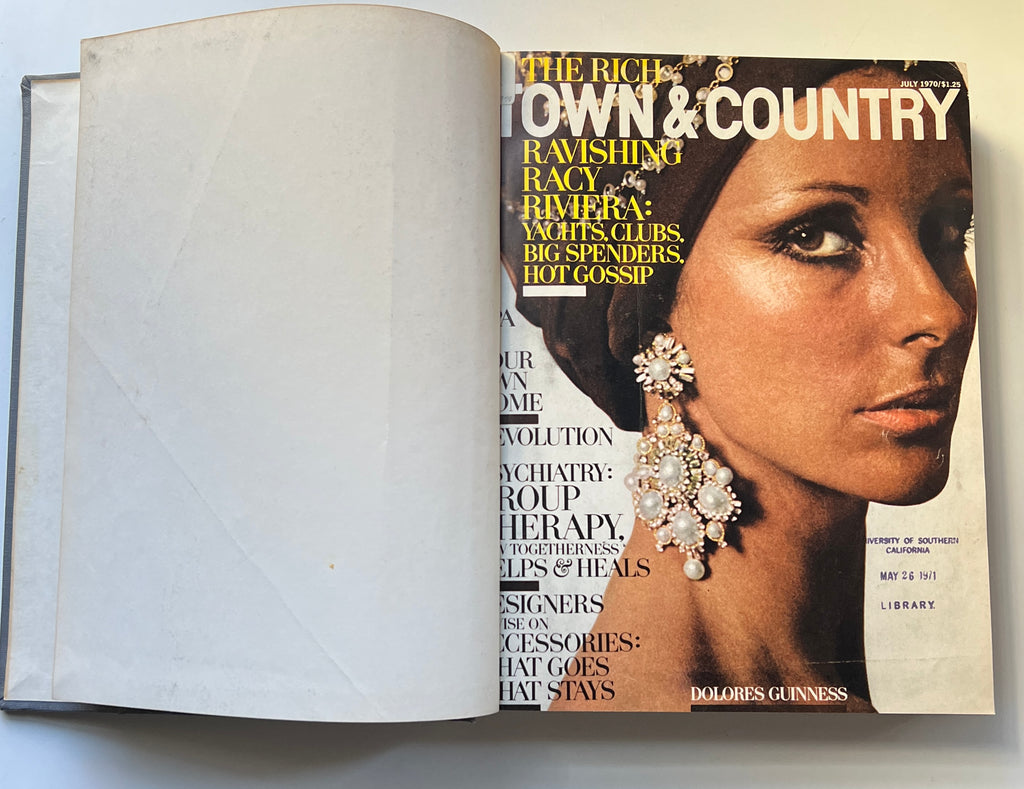 Bound volume of Town and Country magazine, July-Dec 1970