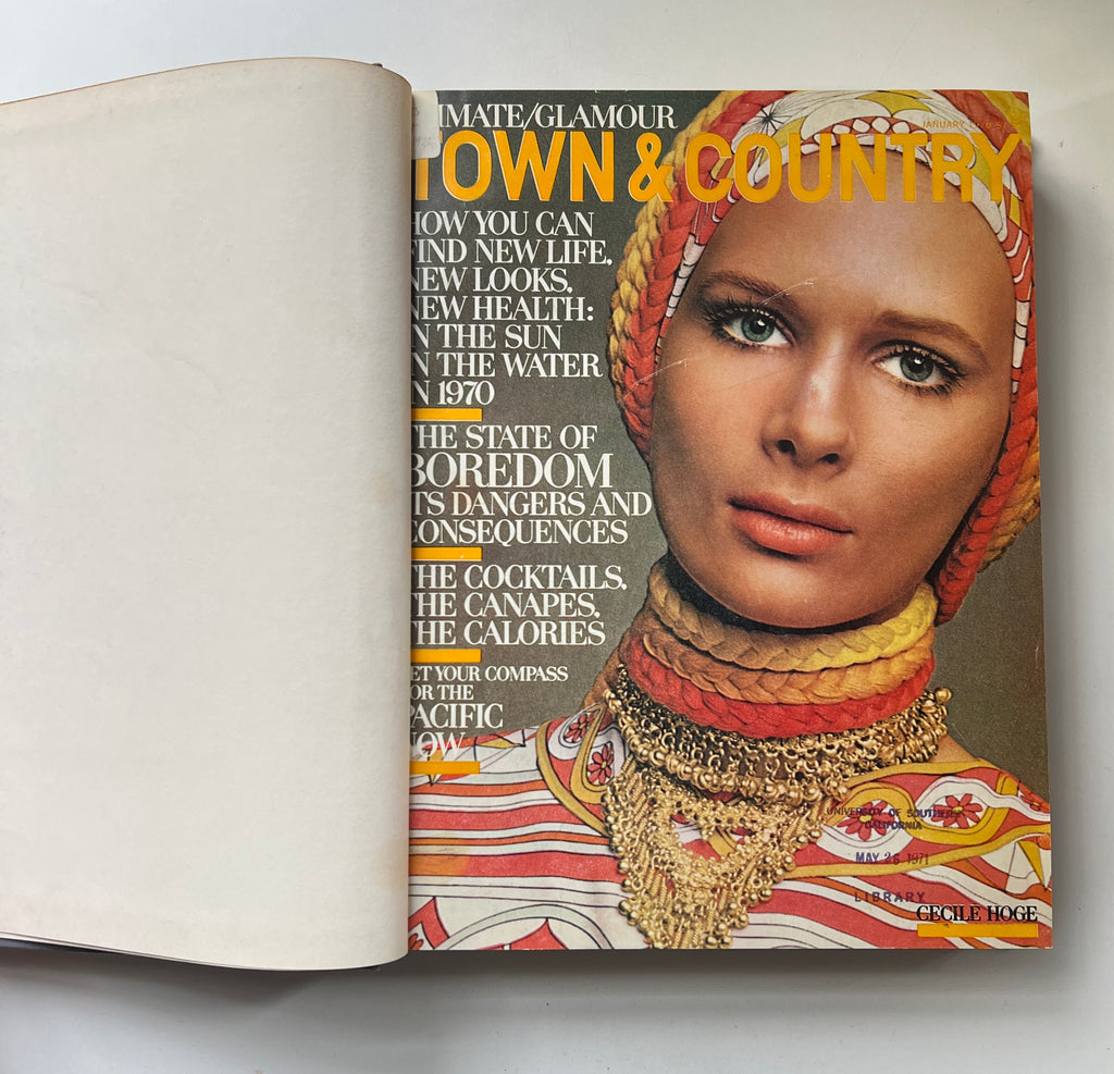 Bound volume of Town & Country magazine, Jan-June 1970