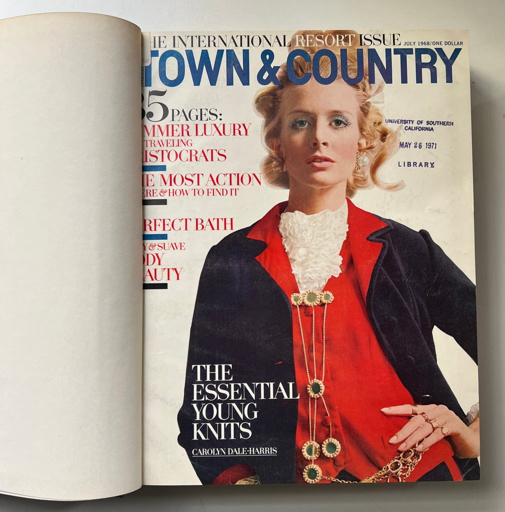 Bound volume of Town & Country magazine, July-Dec 1968