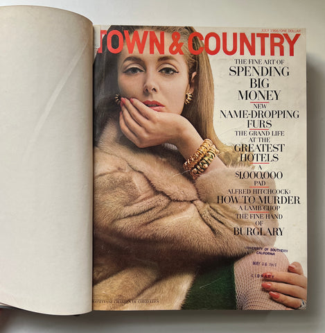 Bound volume of Town & Country magazine, July-Dec 1966