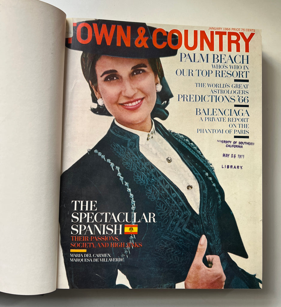 Bound volume of Town & Country magazine, Jan-June 1966