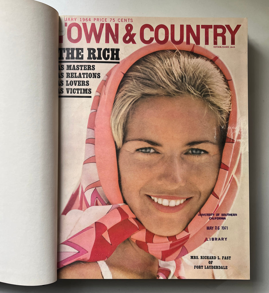 Bound volume of Town & Country magazine, Jan-June 1964