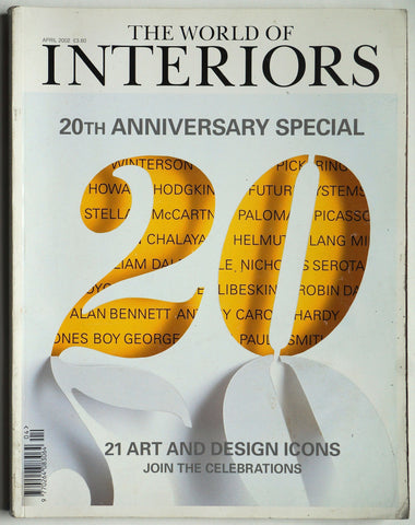 World of Interiors April 2002 20th Anniversay Special